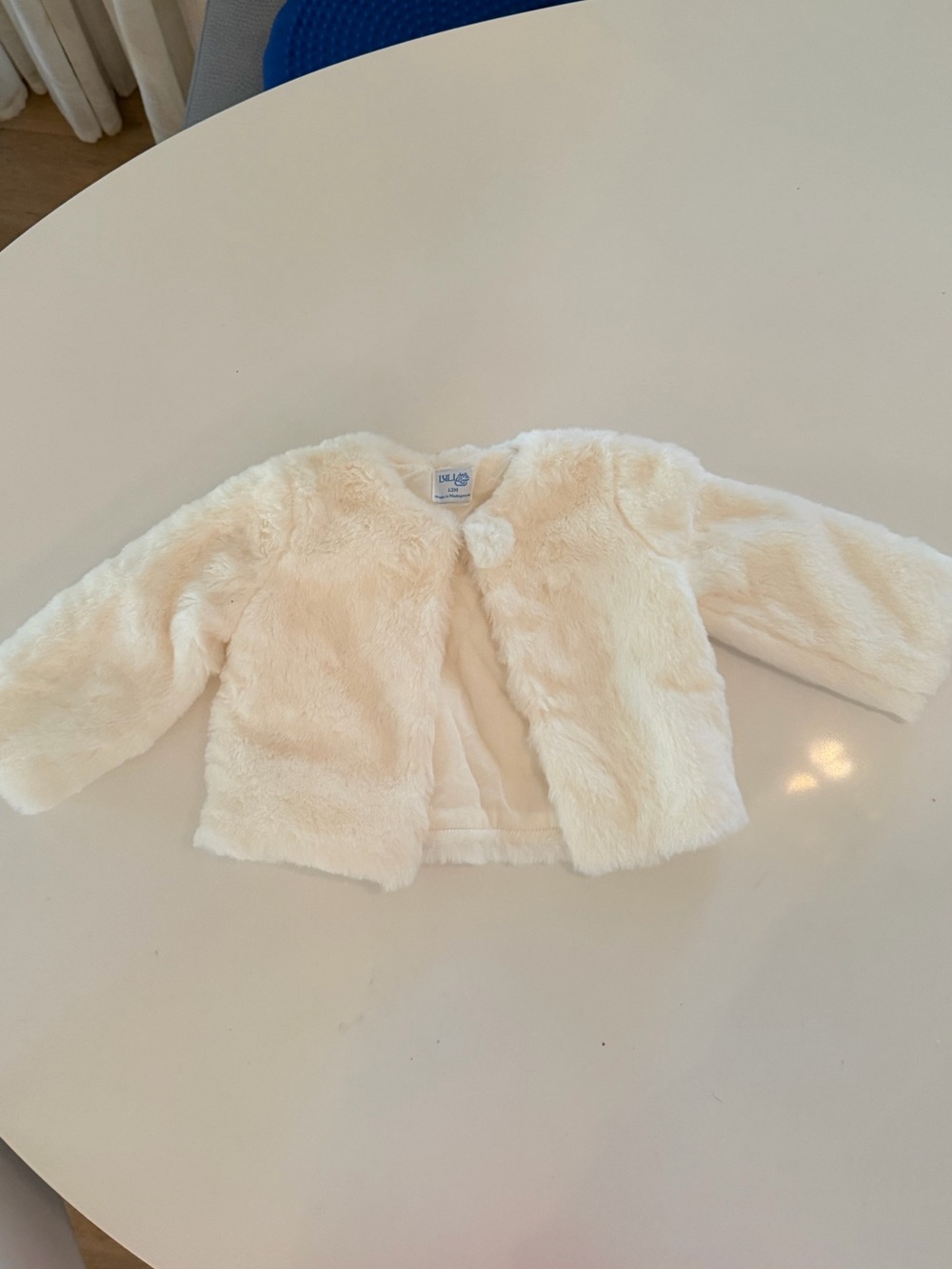Luli & Me Cream Faux-Fur Kids Jacket